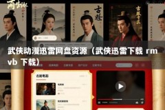 武侠动漫迅雷网盘资源（武侠迅雷下载 rmvb 下载）