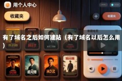 有了域名之后如何建站（有了域名以后怎么用）