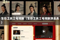 生存之民工电视剧（生存之民工电视剧演员表）