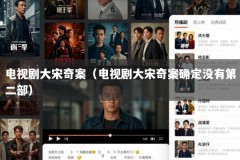 电视剧大宋奇案（电视剧大宋奇案确定没有第二部）