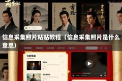 信息采集照片粘贴教程（信息采集照片是什么意思）